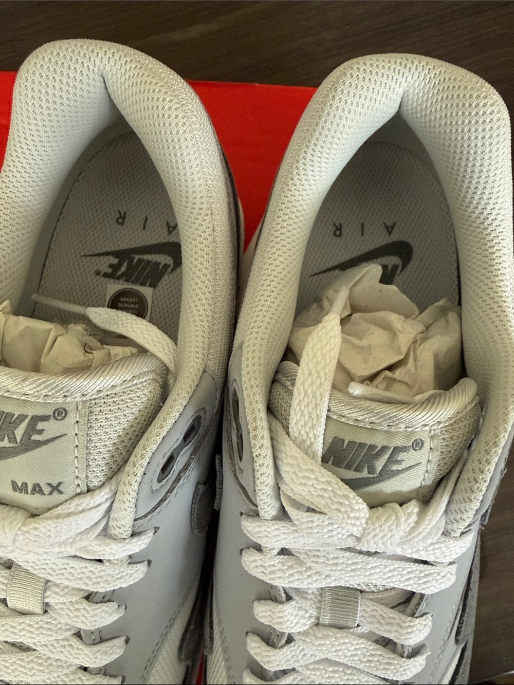 Nike Air Max Men's White and Light Gray Sneakers - Picture 5 of 5